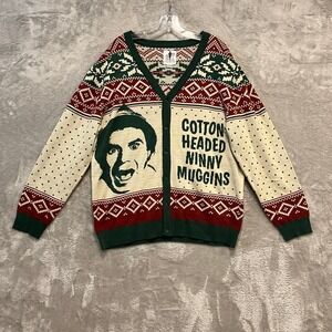 Elf Cardigan Sweater Mens XL Multi-Color Buddy The Elf Movie Ugly Christmas